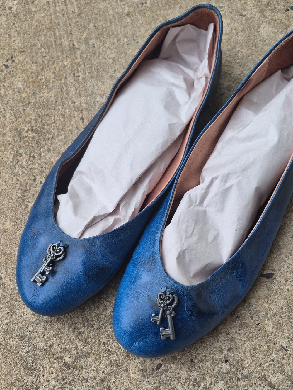 Anthro by Pilcro/Letterpress Antique Blue Flats - Picture 2 of 5